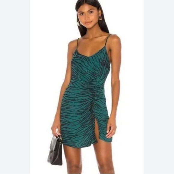 Capulet jade tiger stripe mini dress size large - Picture 3 of 11